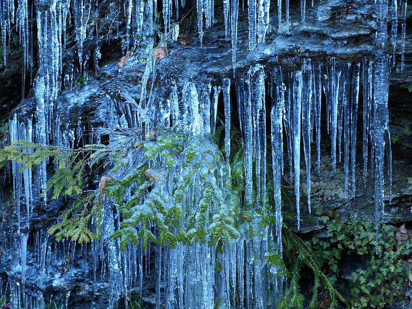 Icicles on-Kissavos For my dear friend Bry ( Bry ), winter, icicles, nature, friend, gift, kissavos HD wallpaper