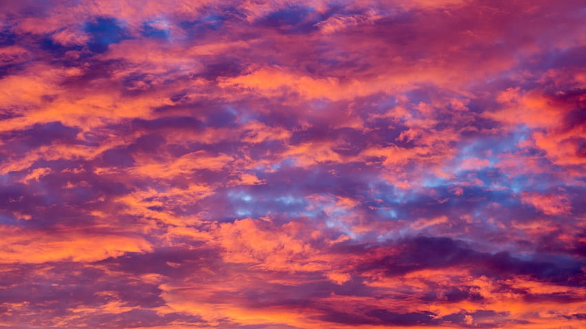 Sunset clouds, blue, purple, pink, inspiring, clouds, beautiful, nature, sunset HD wallpaper
