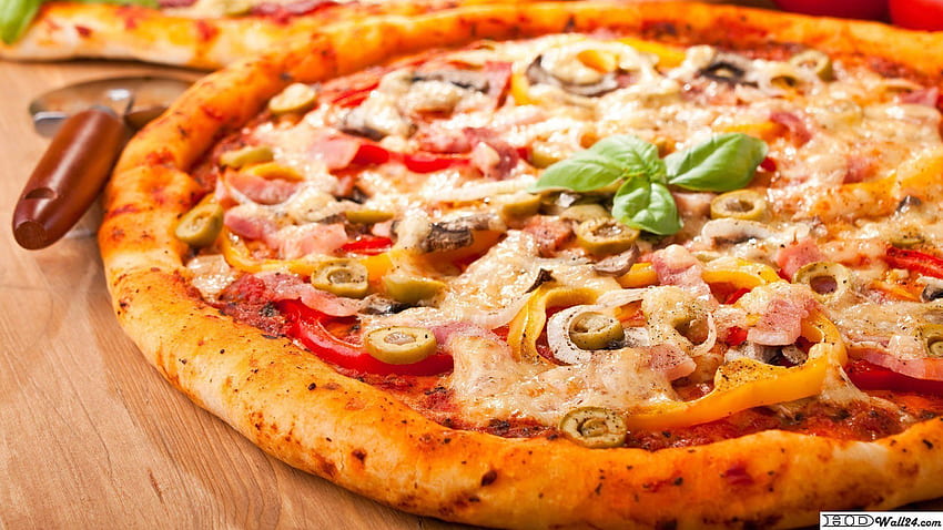ピザ 。 . 食べ物, ピザ , イタリアのレシピ, イタリア料理 高画質の壁紙