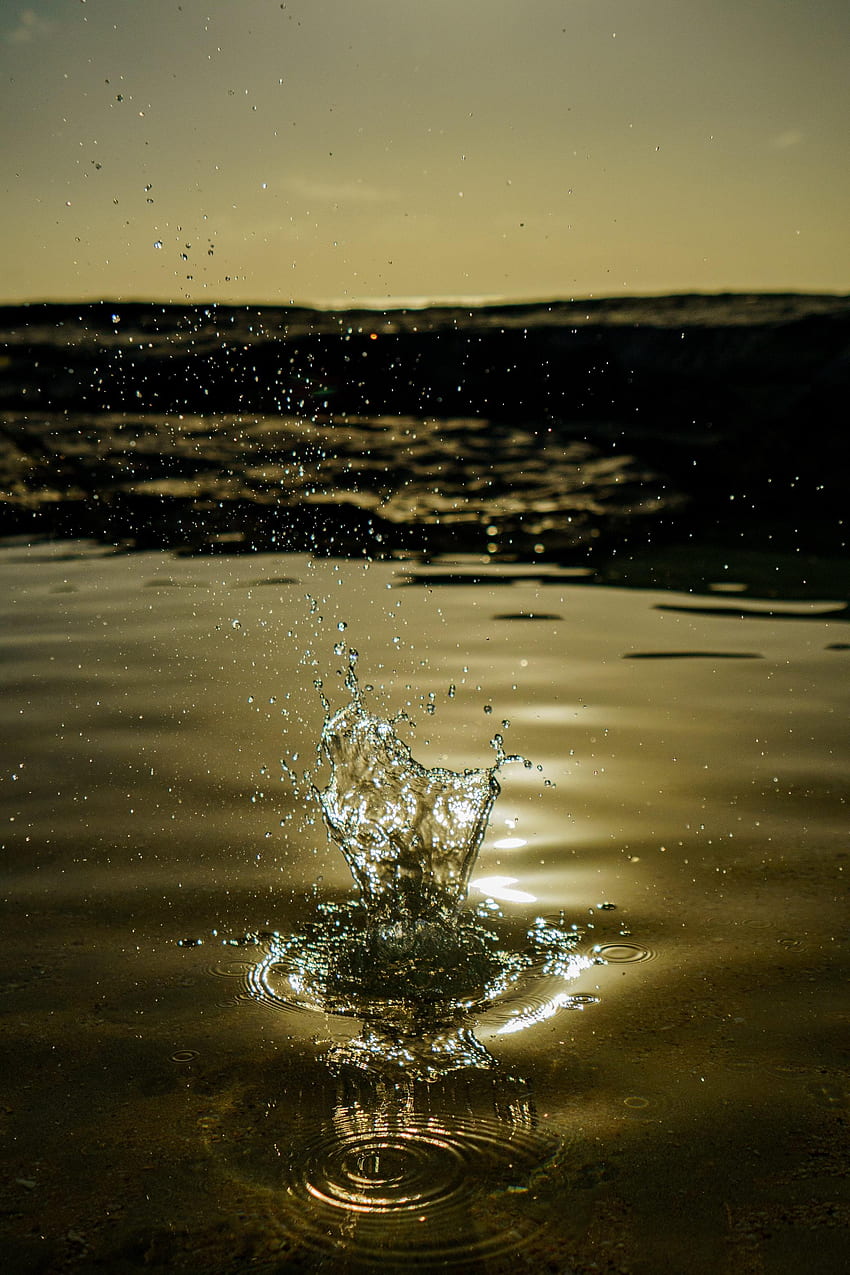 Water, Waves, Drops, Shine, Light, , , Splash Hd Phone Wallpaper 