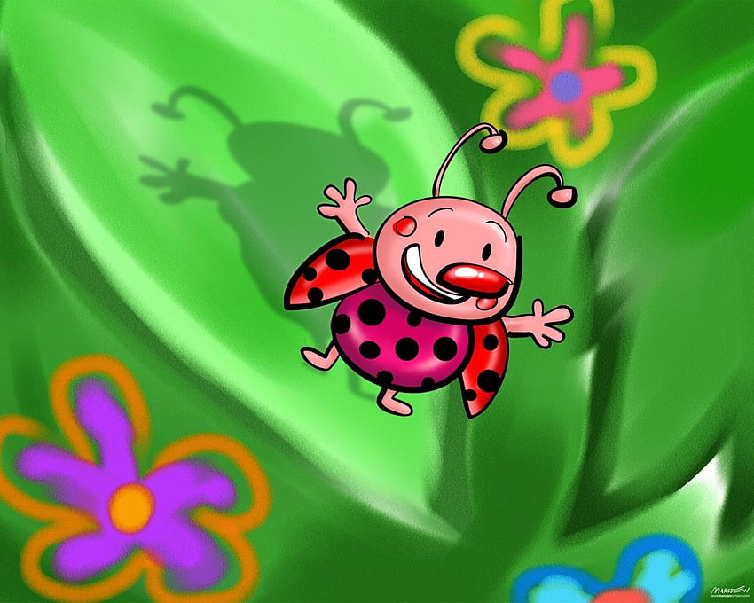 Bug Page 6: Joaninha Plants Green Bug Nature Red, Cute Bug HD wallpaper