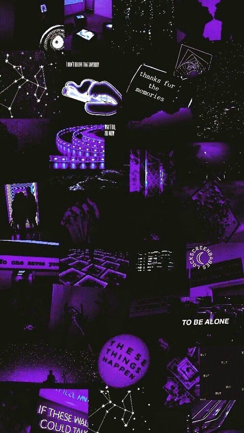 Purple compilation, aesthetic, collage, dark, HD phone wallpaper | Peakpx