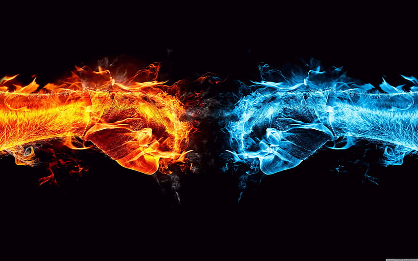 Api Versus Air. Seni. Seni api, Latar belakang keren, Keren, Air vs Api Wallpaper HD