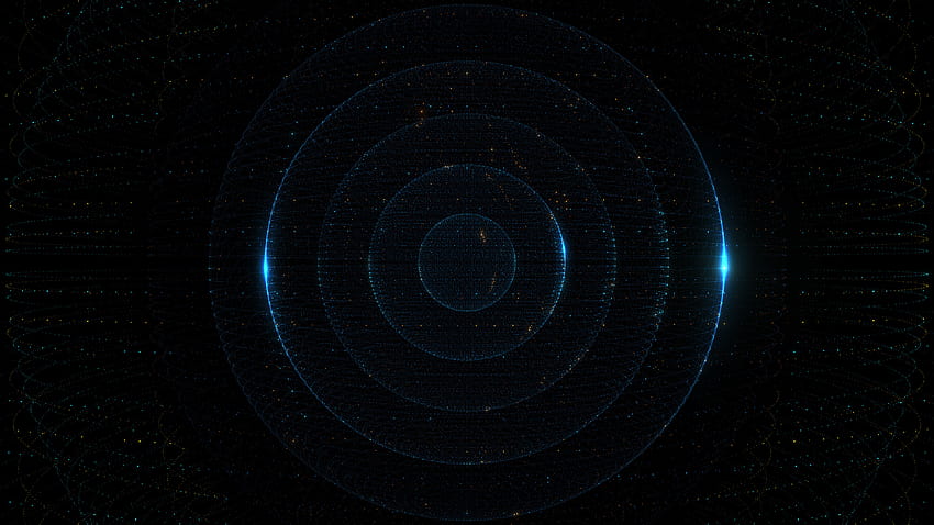 Partikel, dunkel, Kreise, abstrakt HD-Hintergrundbild