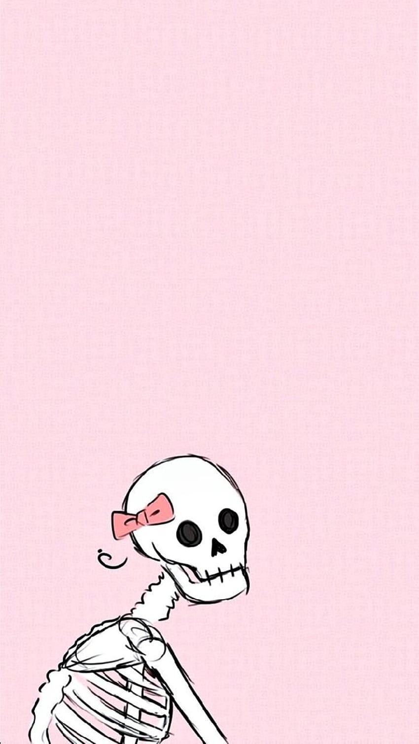 Pretty Skeleton by Tw1stedB3auty - dd now. Browse millions of p. Cute patterns , Cute emoji , Goth HD phone wallpaper