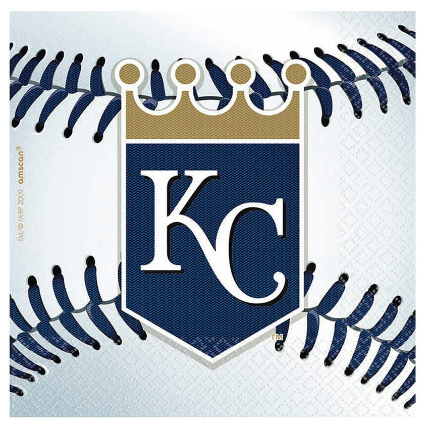 Download Kansas Royals Logo On A Blue Background Wallpaper  Wallpaperscom