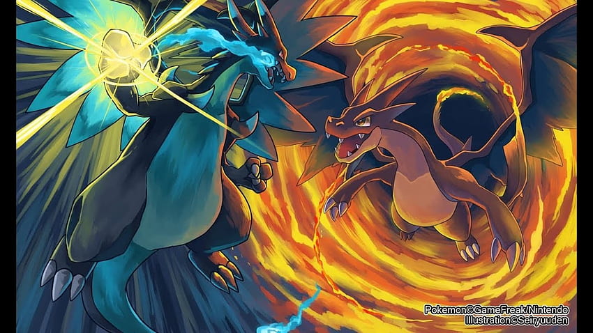 Mega Charizard X Vs Mega Charizard Y, Pokémon Shiny Charizard Fond d'écran HD
