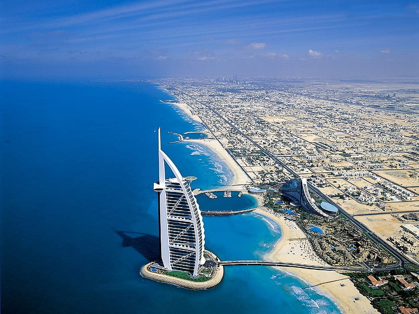 Dubai, Emiratos Árabes Unidos, Hoteles de lujo, Ciudades fondo de pantalla