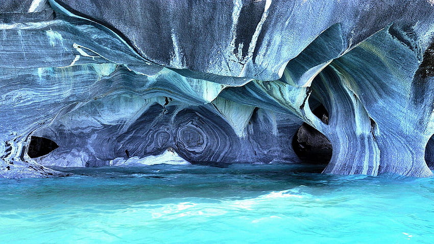 . Beautiful . . . Chile, water, Marble cave, beauty HD wallpaper