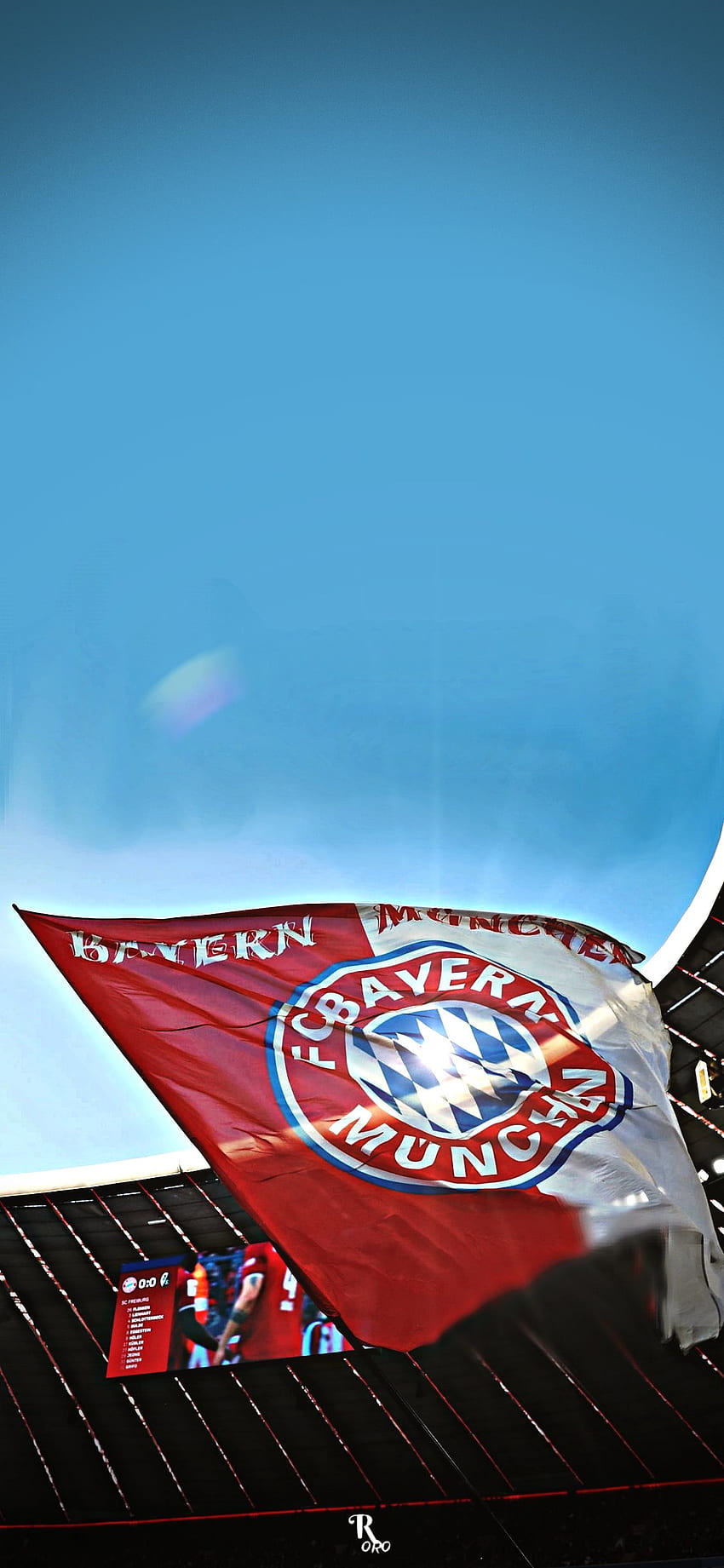 Bayern Fc_ Bandera, rojo, cielo, bayern munich, mia san mia fondo de pantalla del teléfono