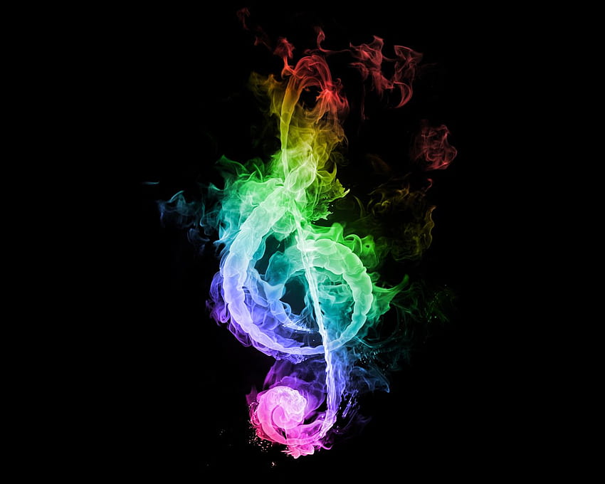 Nota musical colorida no Cool Monodomo, notas musicais papel de parede HD