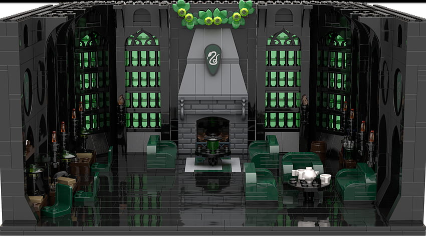 LEGO IDEAS - Magical Builds of the Wizarding World - Hogwarts - Slytherin Common Room HD wallpaper