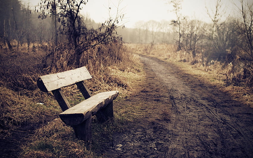 Lonely Chair, chair, dirt, lonely, path HD wallpaper