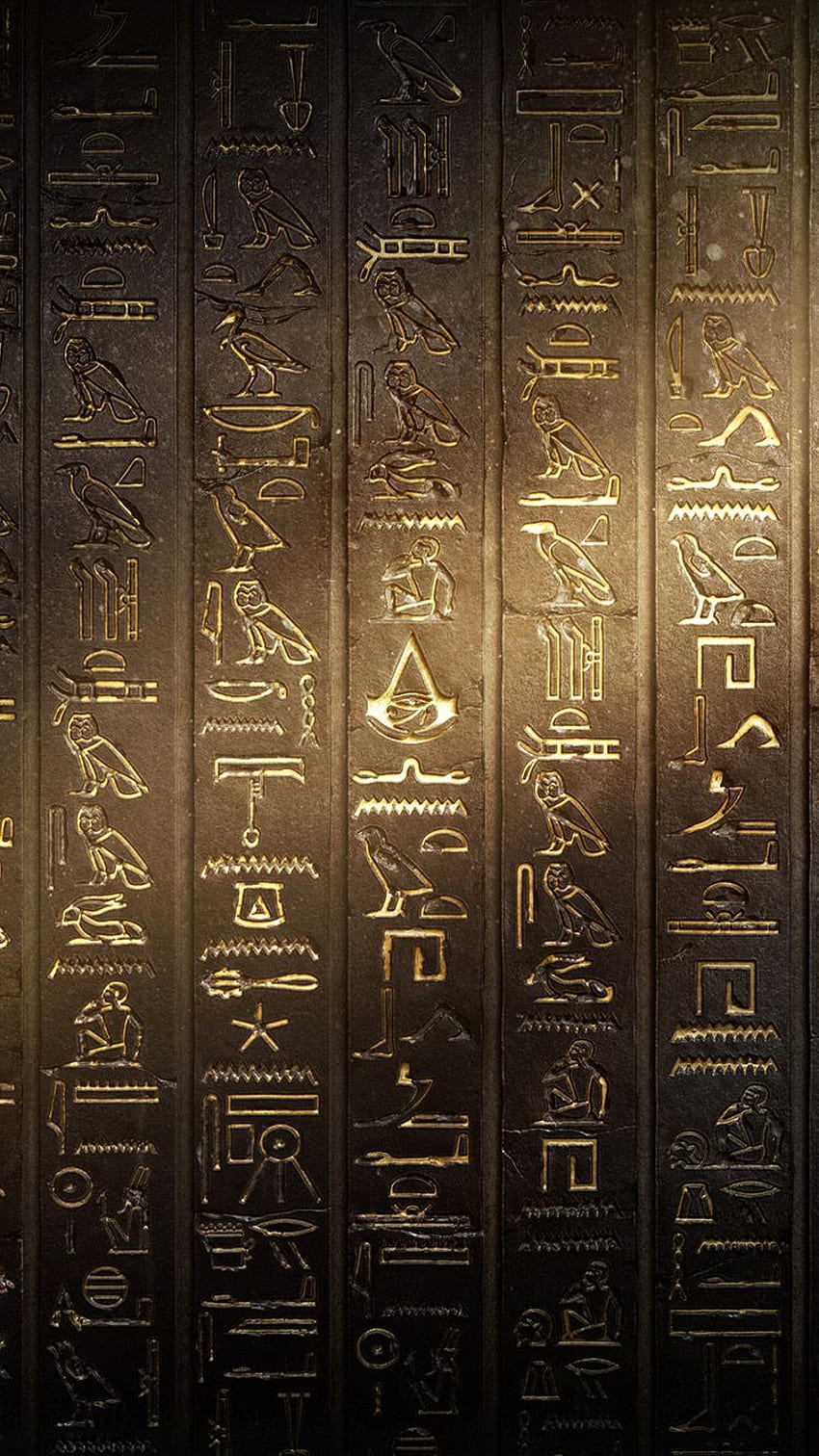 Hiyeroglif AC Origins telefon . Assassins Creed, Assassins Creed kökenleri, Assassin's Creed, Mısır Gözü HD telefon duvar kağıdı