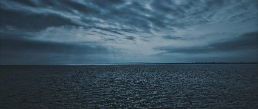 Awan gelap di atas laut Ultra Wide TV - , Laut Gelap Wallpaper HD