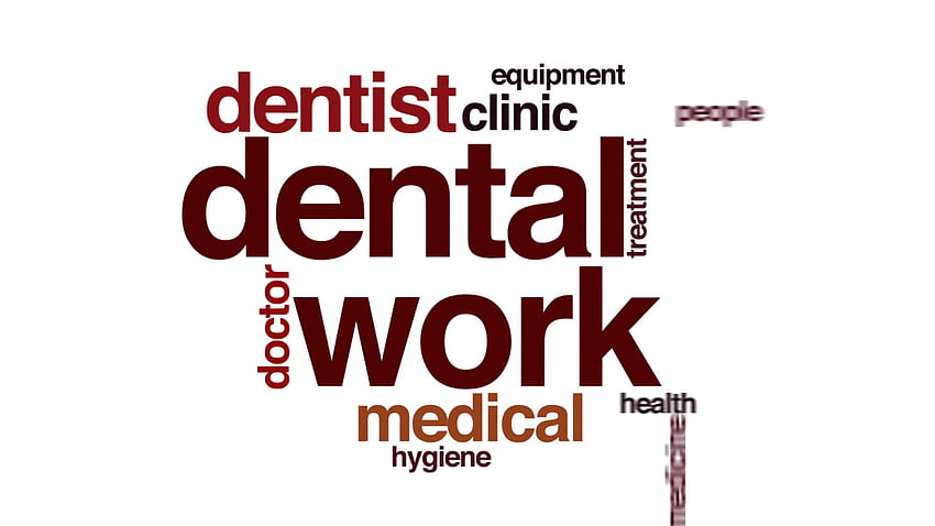 Dental Work Property Animated Word Cloud, Text Design - Graphic, Hygiene HD wallpaper