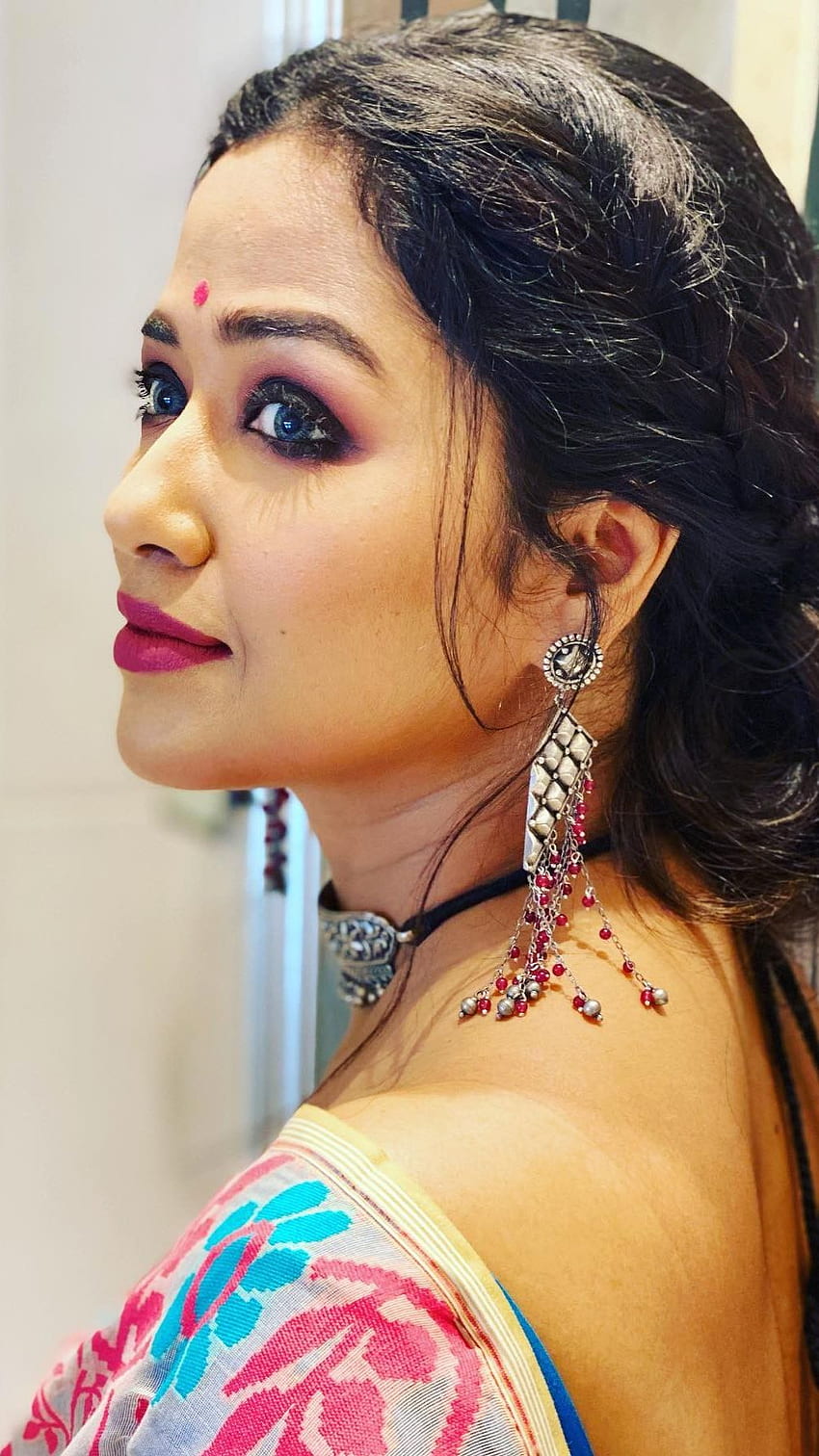 Sohini Sarkar , actrice bengali, beauté sari Fond d'écran de téléphone HD