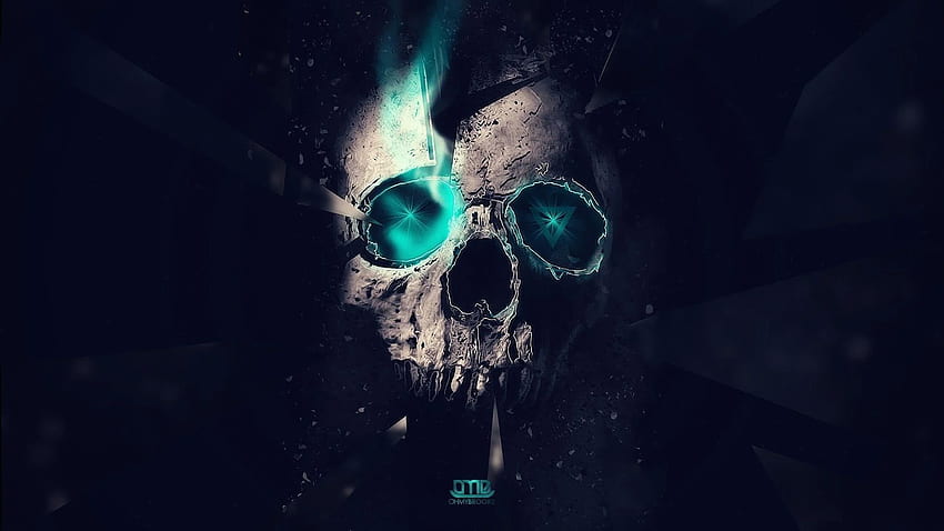 Gracz czaszki, logo czaszki gier Tapeta HD