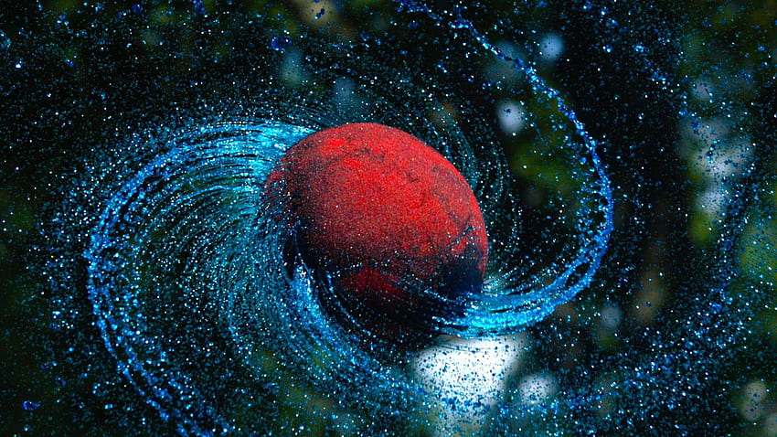 Super Slow Motion Video Of Water Spiraling Off Of A Spinning Foam Ball Shot At 16,000fps HD wallpaper