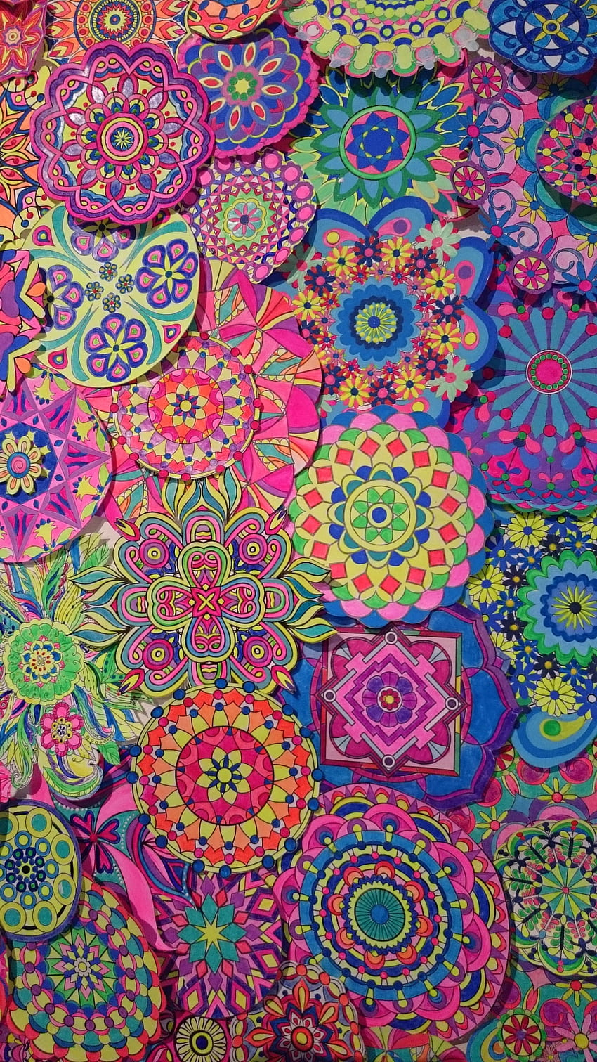 Jennifer Jordan on coloring inspiration etc in 2019, Colorful Mandala Pattern HD phone wallpaper