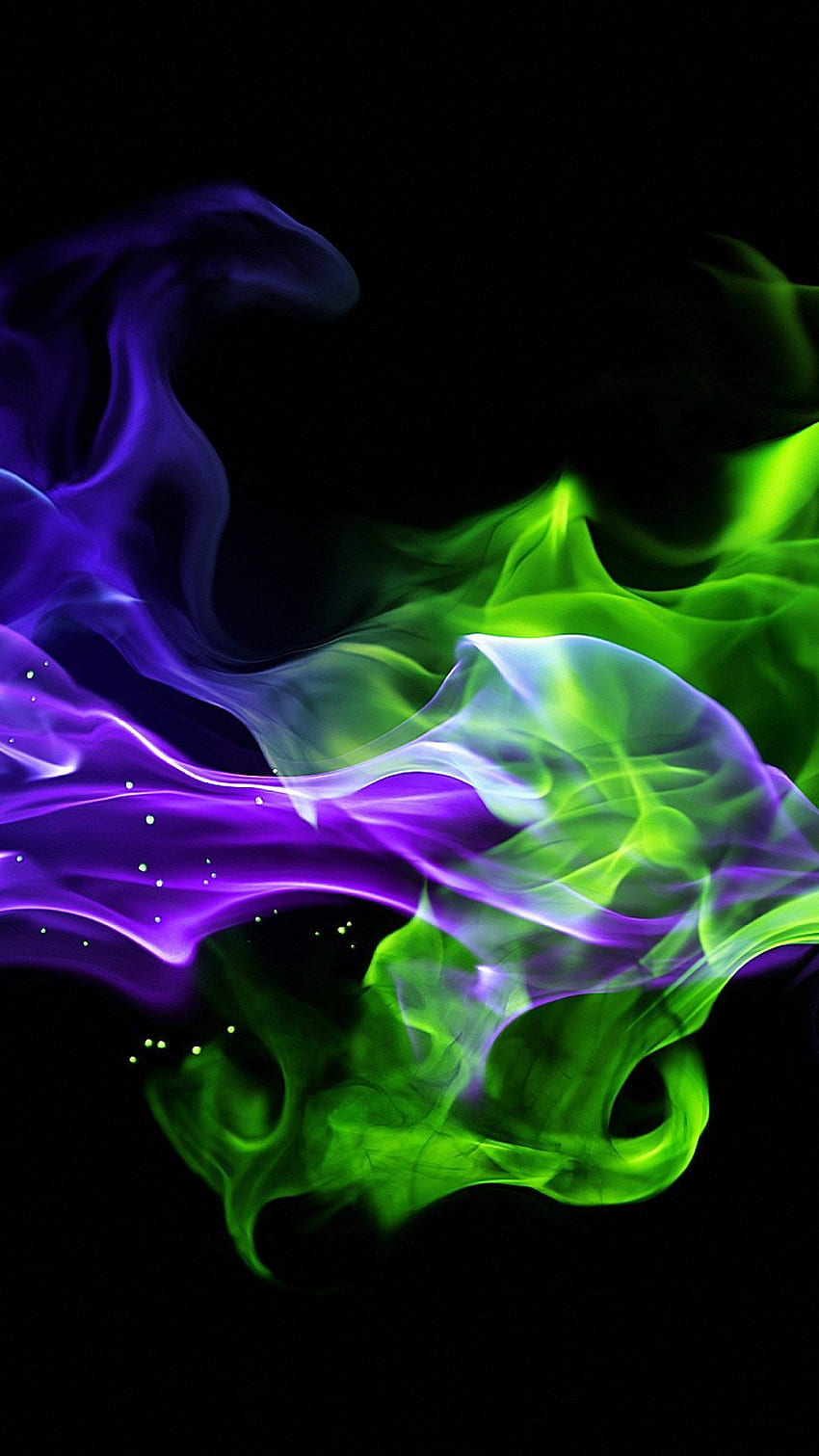 Estetica viola e verde, lavanda e verde Sfondo del telefono HD