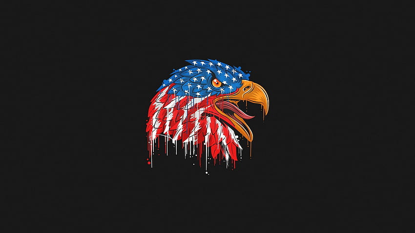 Bendera Amerika, Bendera Amerika Gelap Wallpaper HD