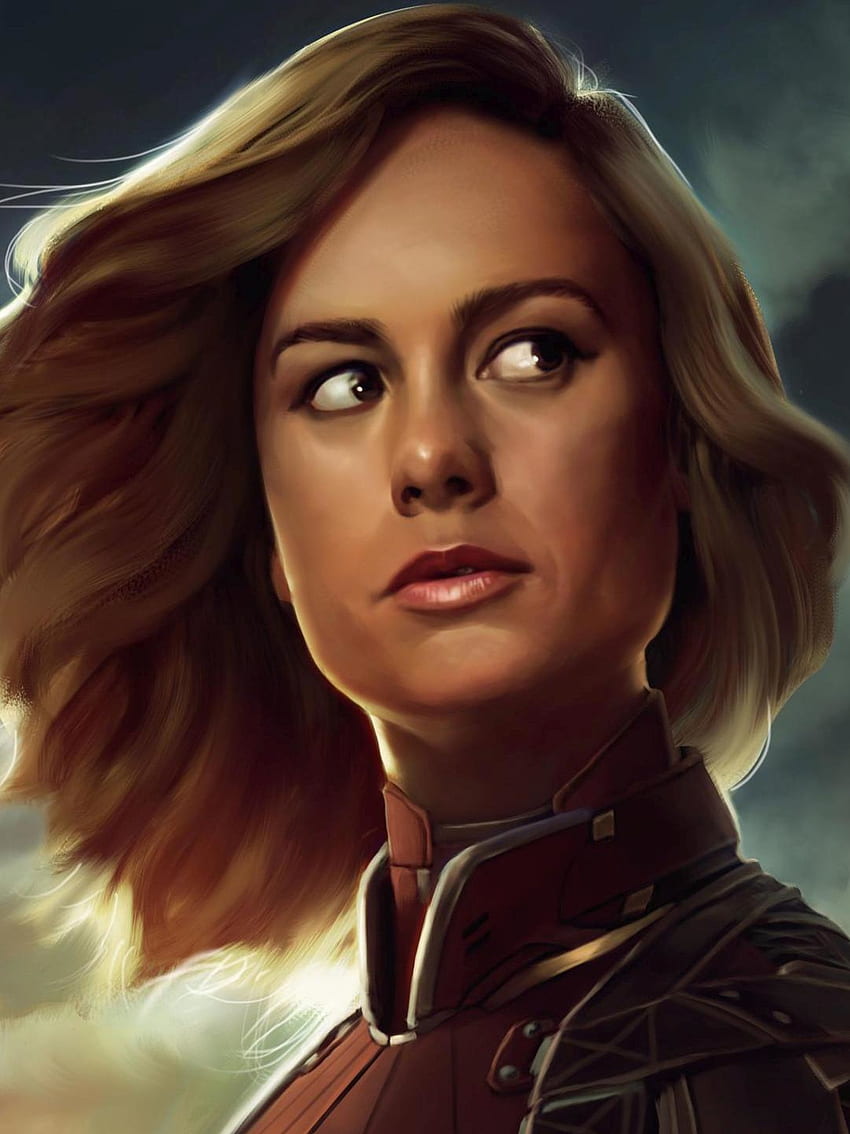 Brie Larson Captain Marvel Artwork Resolution , Artist , , and Background HD phone wallpaper