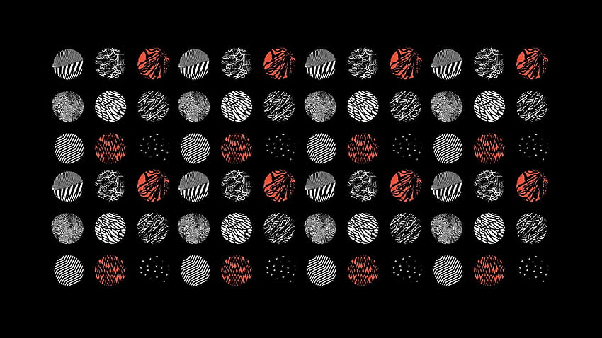 Black, Red, And Gray Polka Dot Graphic HD wallpaper