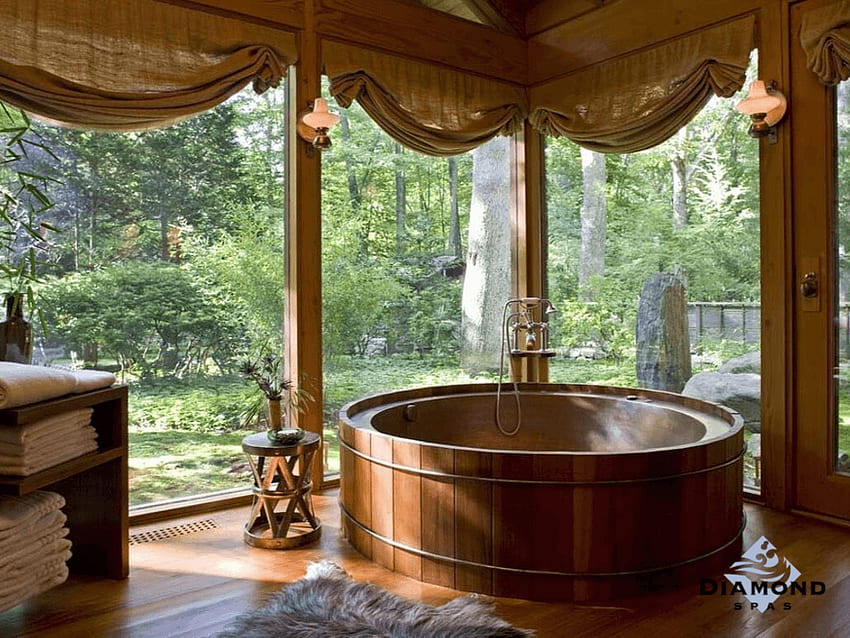 The Best Natural Materials for Indoor Spas and Hot Tubs, Jacuzzi HD wallpaper