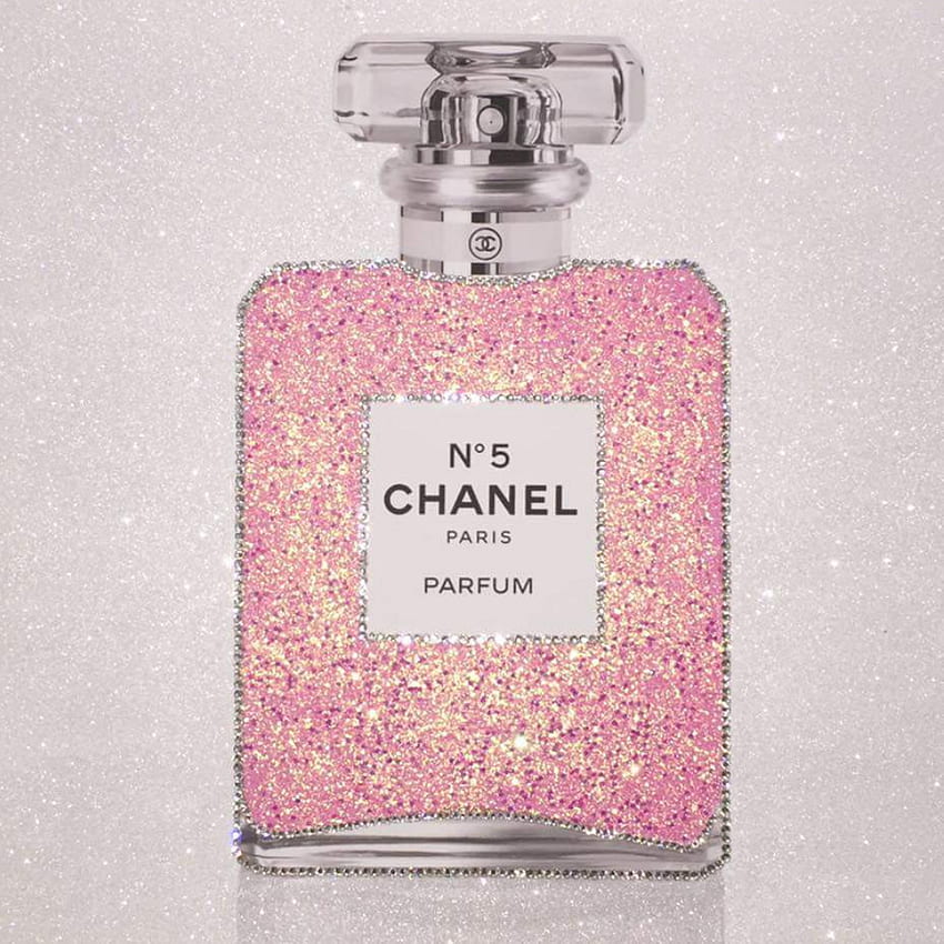 butelki perfum Chanel No5 Glitter. Perfumy Tapeta na telefon HD