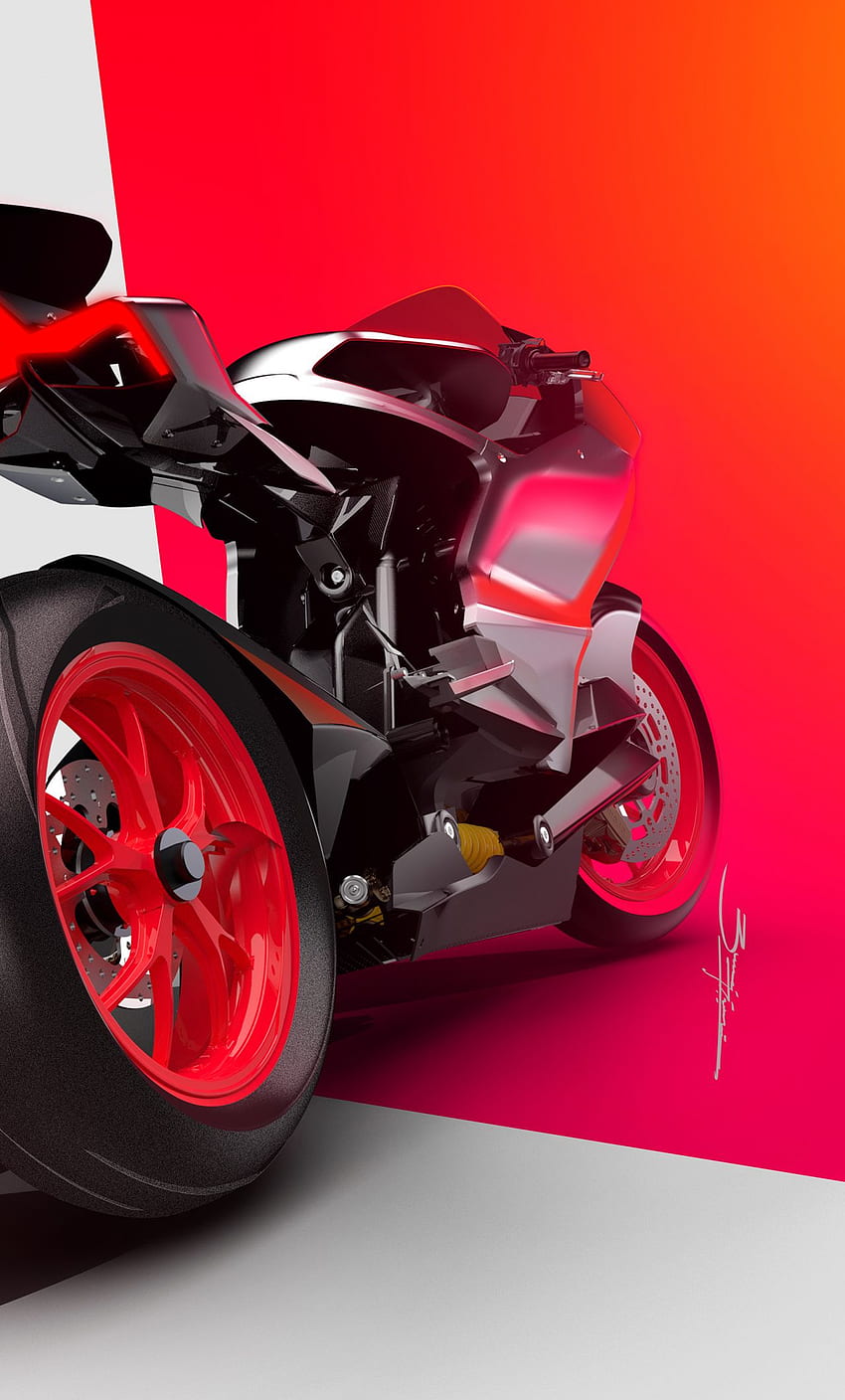 Ducati Zero Electric 2020, moto sportiva, posteriore, grafica Sfondo del telefono HD