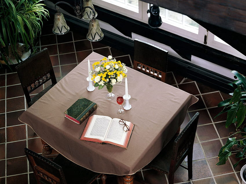 Table, Furniture, Cafe, Café, Tablecloth HD wallpaper