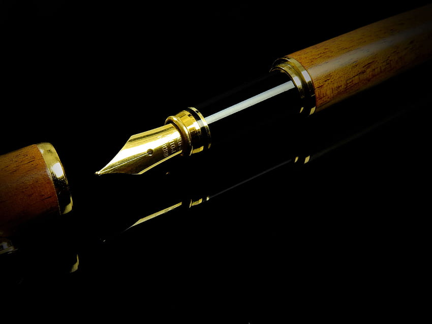 stylo plume, stylo plume, stylo plume, stylo, précision, réflexion . Moka, plume d'oie Fond d'écran HD