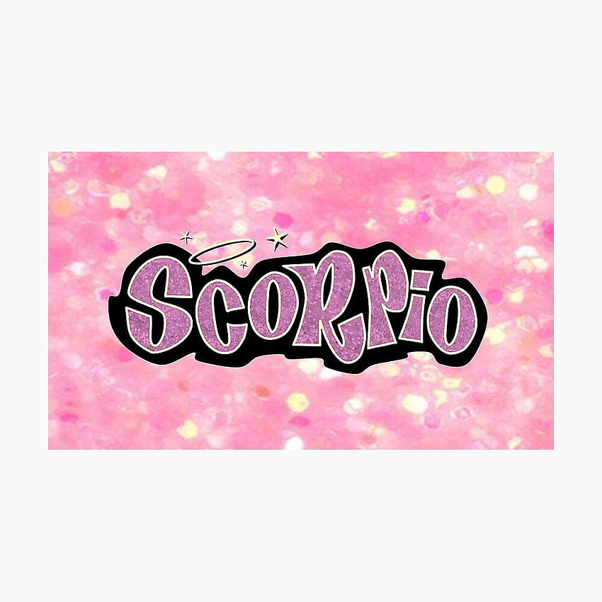 Skorpion-Bratz-Stil - ikonisches rosa Glitzer-Schriftlogo, niedliches und ästhetisches Poster HD-Handy-Hintergrundbild