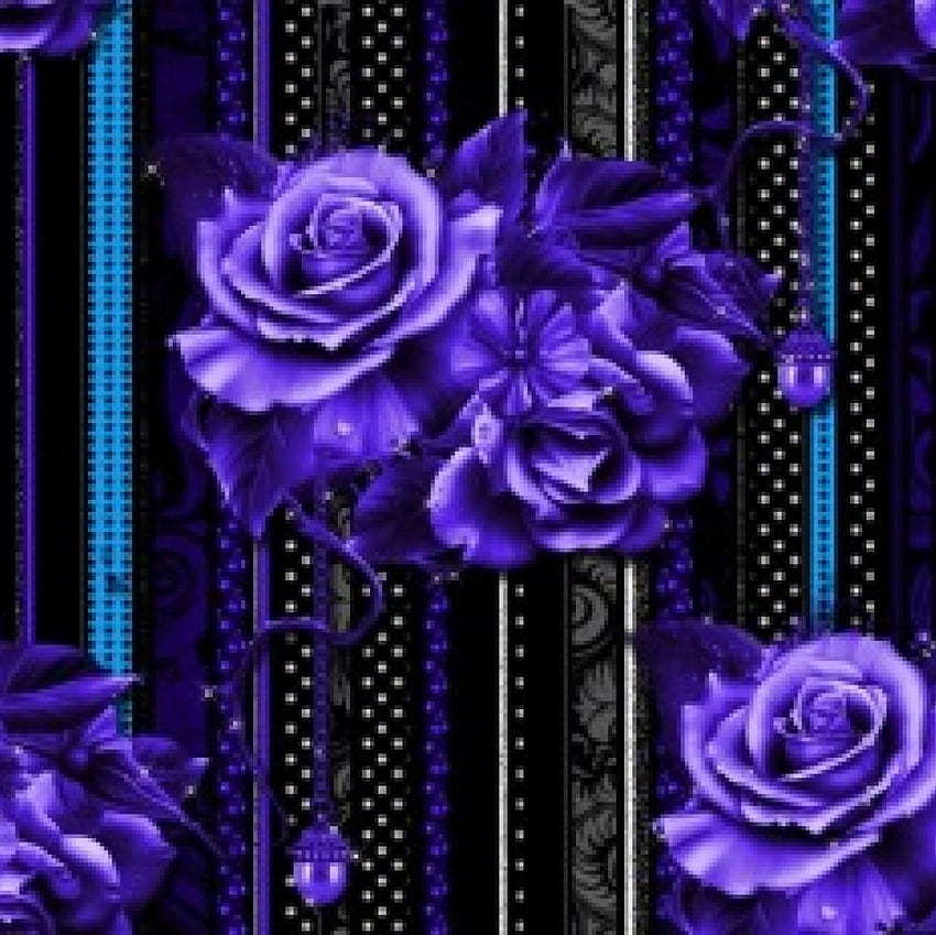 Purple Roses, Roses, beautiful, flowers, Purple HD wallpaper