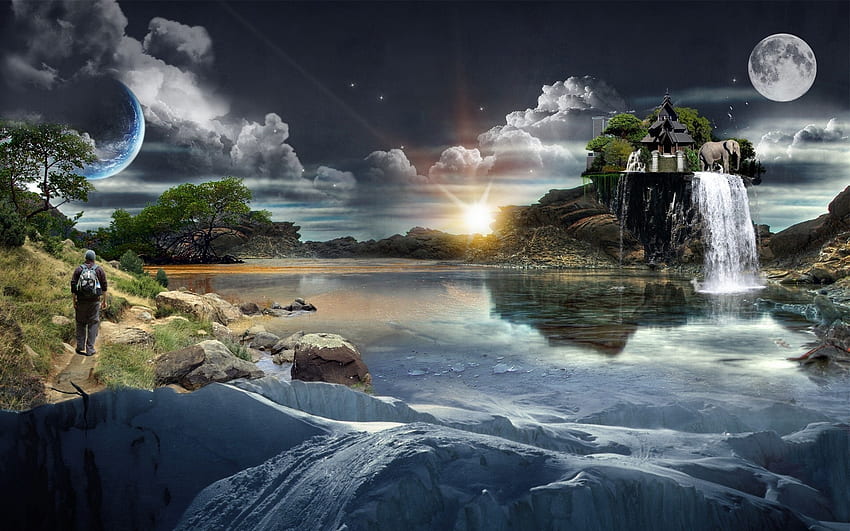 Fantasy Worlds, Imaginary World HD wallpaper
