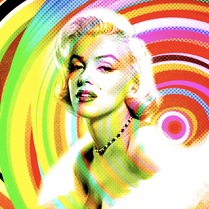 Arte pop de Marilyn Monroe (1024 x 1024) Arte fondo de pantalla del teléfono