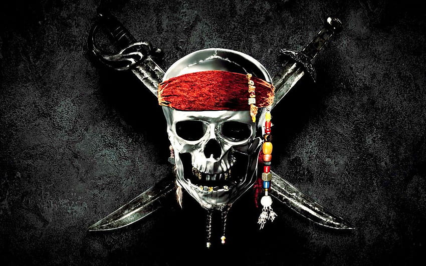 пирати от карибите пиратско знаме, карибско изкуство HD тапет