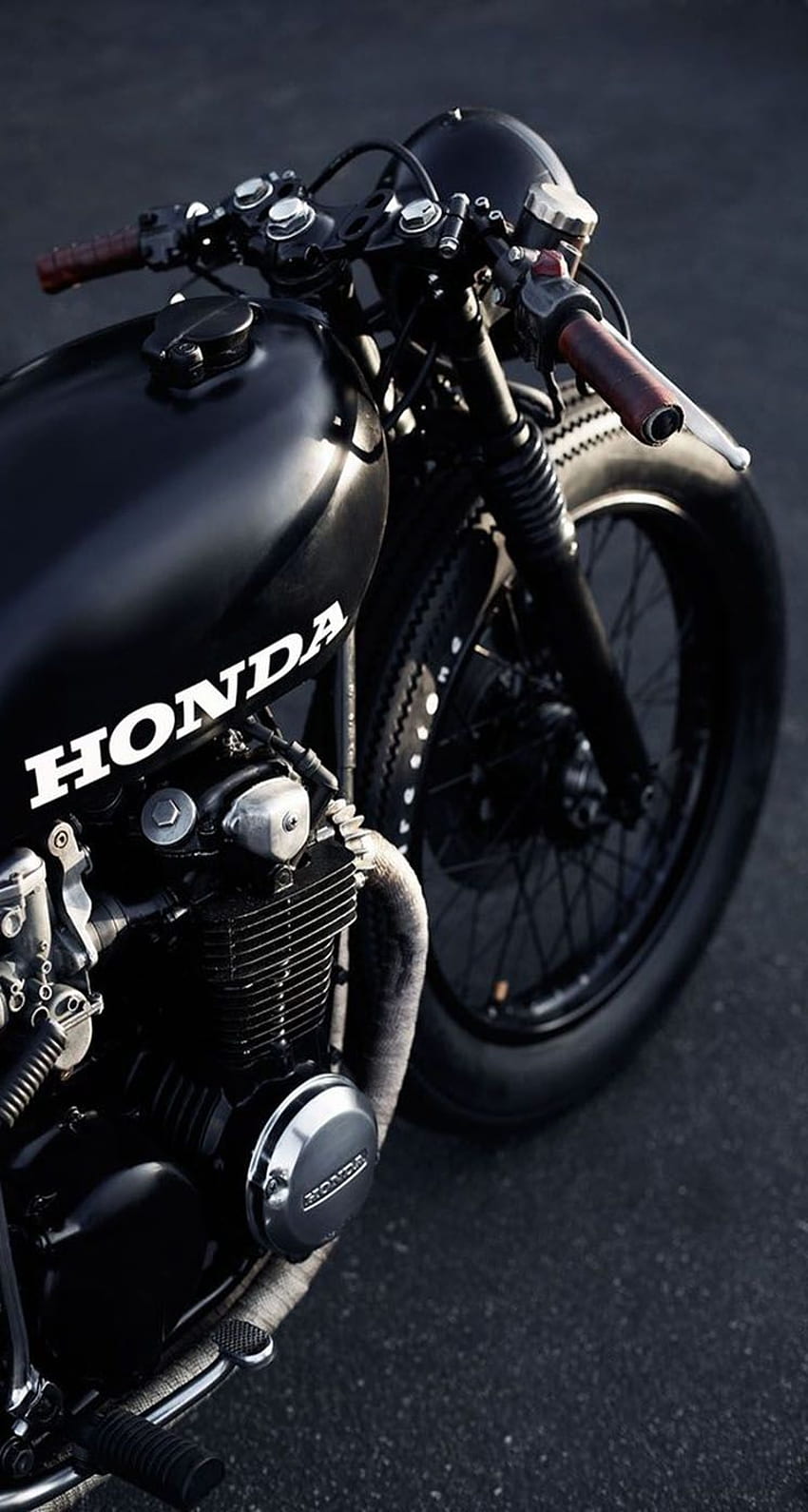 Черна Honda cafe racer - iPhone, мотоциклет Cafe Racer HD тапет за телефон