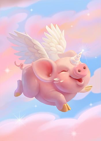 flying pigs wallpaper