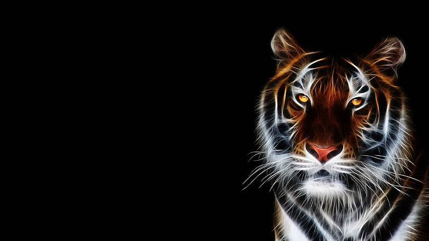 Harimau 3D. Hewan, Harimau, Hewan Liar, Harimau Abstrak Indah Wallpaper HD