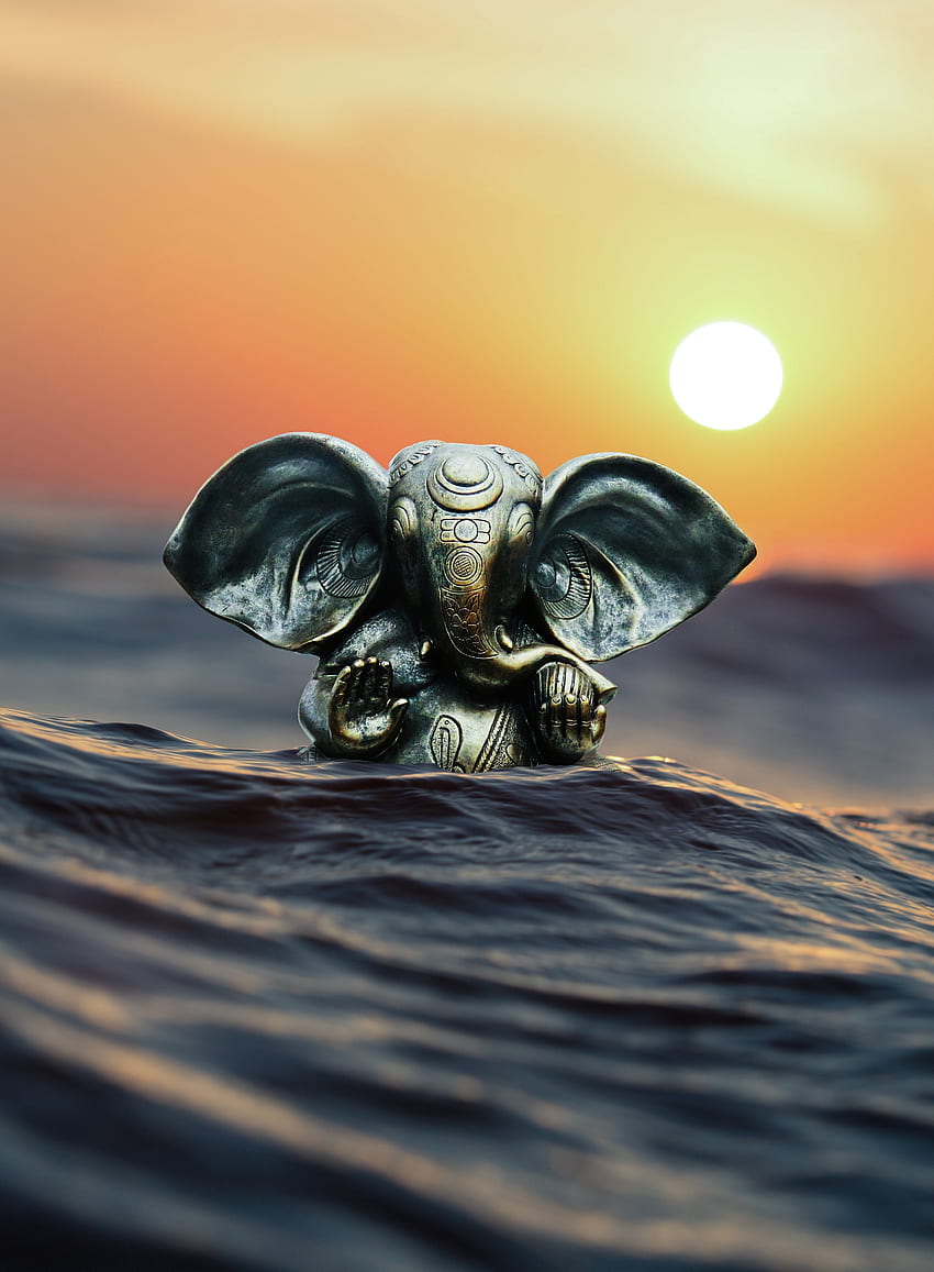 Water, , , Statuette, Elephant, Ganesha, Hinduism HD phone wallpaper