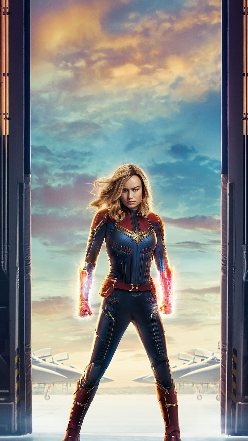 Brie Larson, Captain Marvel Avenger HD-Handy-Hintergrundbild