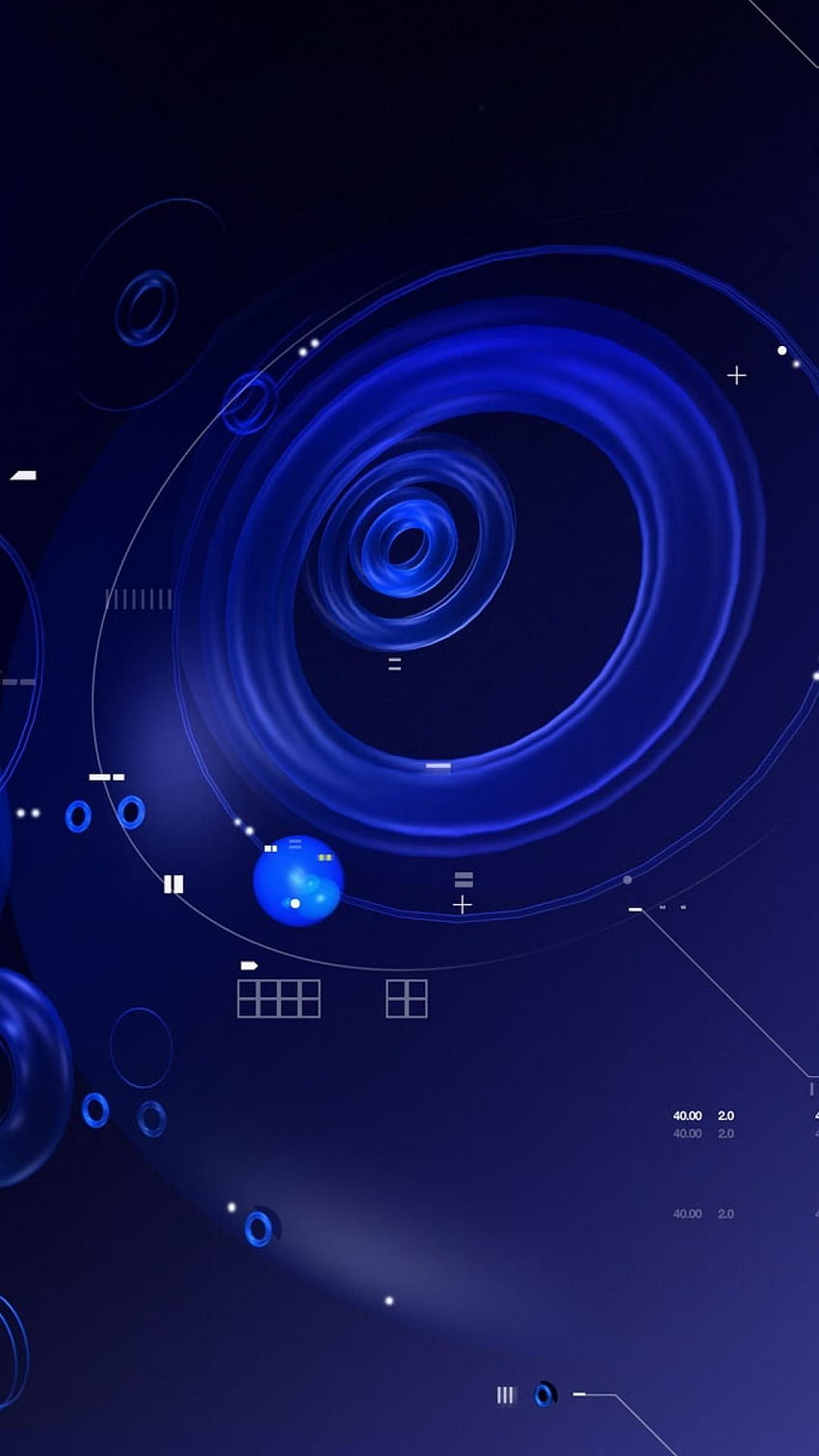 Android Abstract Full Blue Black Abstract - High Tech - - HD phone wallpaper