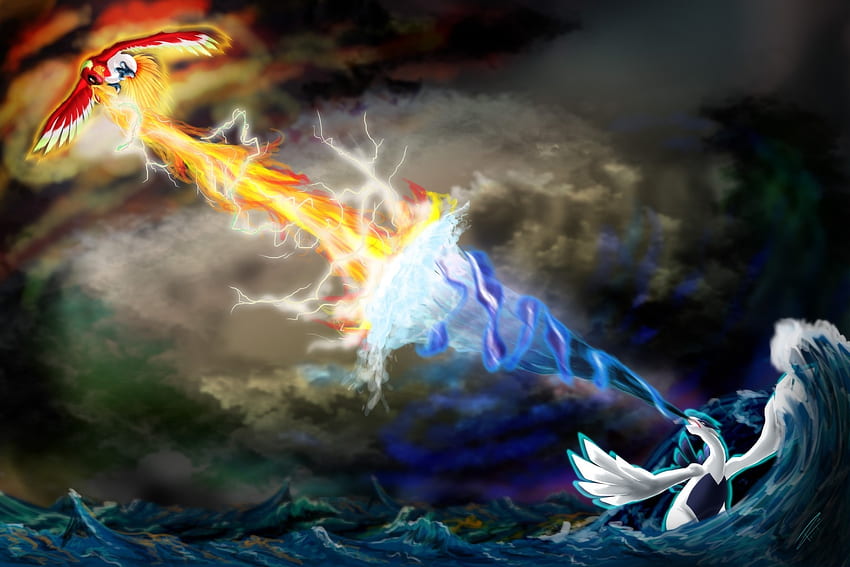 Lugia And Ho Oh, Cool Lugia HD wallpaper
