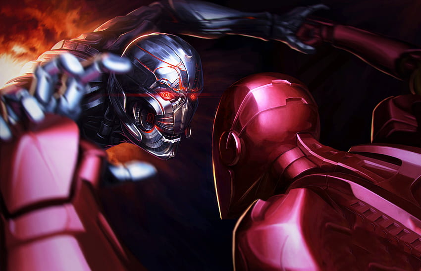 Iron Man vs Ultron Ultra . Background HD wallpaper