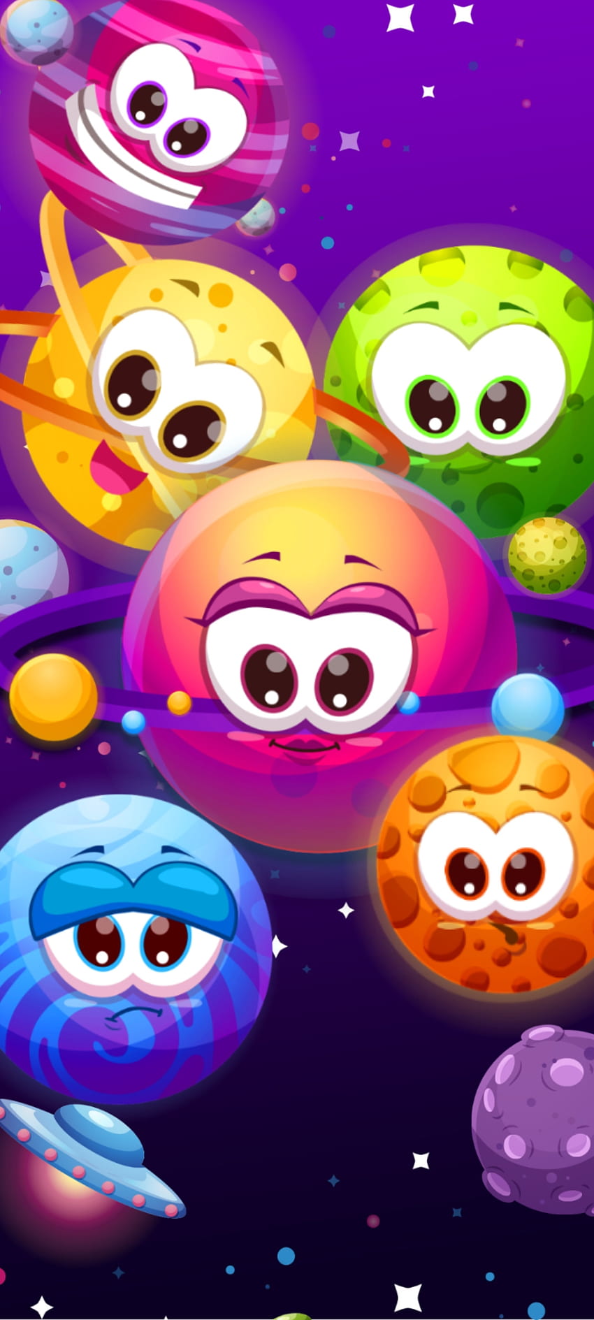 Space Emoji, art, facial expression, balls, Funny, colorful HD phone wallpaper