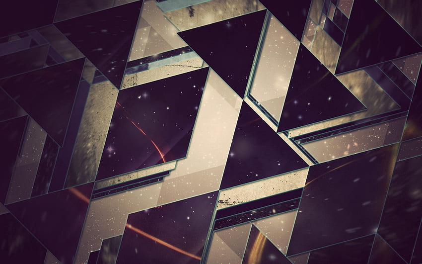Abstract, Background, Shine, Light, Triangles HD wallpaper