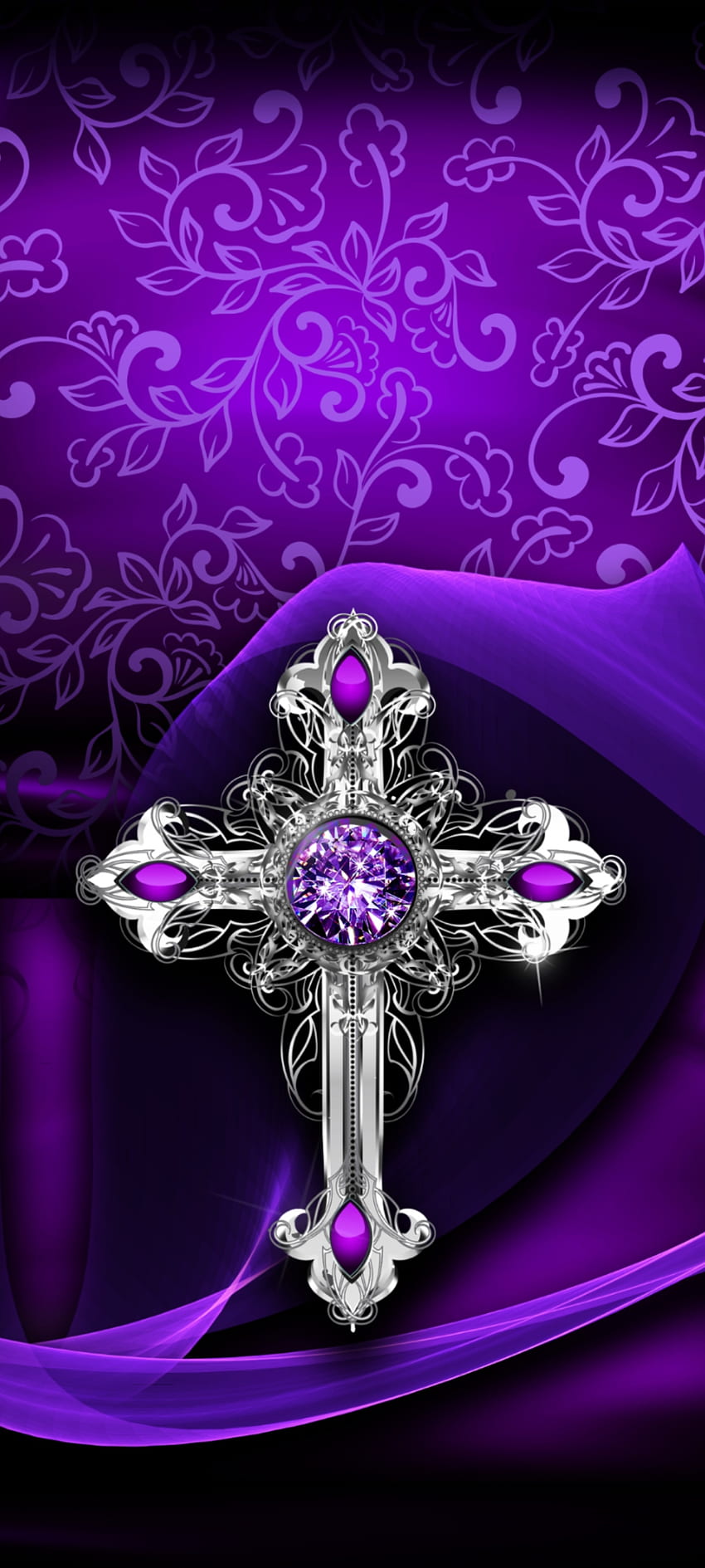 Purple Cross, azul eléctrico, magenta, diamante, Lujo, Pastel, Premium fondo de pantalla del teléfono