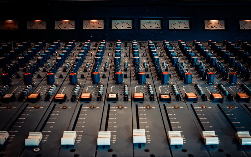 Panel dźwięku, Panel sterowania, Studio nagrań dźwięku - Panel studia nagrań Tapeta HD
